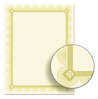 A Picture of product SOU-CTP2V Southworth® Premium Certificates,  Ivory, Spiro Gold Foil Border, 66 lb,  8.5 x 11, 15/Pack