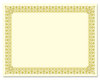 A Picture of product SOU-CTP2V Southworth® Premium Certificates,  Ivory, Spiro Gold Foil Border, 66 lb,  8.5 x 11, 15/Pack