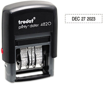 Trodat® Economy Date Stamp,  Dater, Self-Inking, 1 5/8 x 3/8, Black