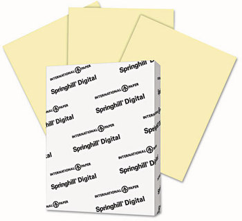 Springhill® Digital Vellum Bristol Color Cover,  67 lb, 8 1/2 x 11, Canary, 250 Sheets/Pack