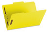 A Picture of product SMD-17940 Smead™ Top Tab Colored Fastener Folders 0.75" Expansion, 2 Fasteners, Legal Size, Yellow Exterior, 50/Box