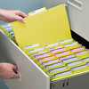 A Picture of product SMD-64097 Smead™ FasTab® Hanging Folders Letter Size, 1/3-Cut Tabs, Yellow, 20/Box