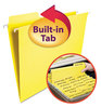 A Picture of product SMD-64097 Smead™ FasTab® Hanging Folders Letter Size, 1/3-Cut Tabs, Yellow, 20/Box