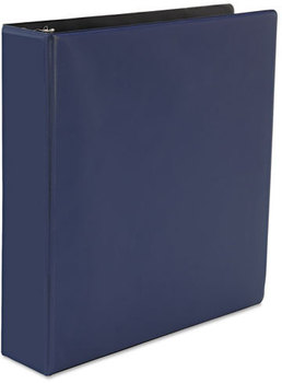 Universal One™ Non-View D-Ring Binder with Label Holder,  2" Capacity, 8-1/2 x 11, Navy Blue