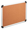 A Picture of product UNV-43714 Universal® Deluxe Cork Board with Aluminum Frame 48 x 36, Tan Surface, Silver