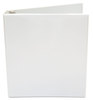 A Picture of product UNV-20712 Universal® Deluxe Round Ring View Binder 3 Rings, 1" Capacity, 11 x 8.5, White