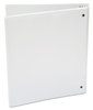 A Picture of product UNV-20712 Universal® Deluxe Round Ring View Binder 3 Rings, 1" Capacity, 11 x 8.5, White