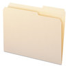 A Picture of product SMD-10386 Smead™ Reinforced Guide Height File Folders 2/5-Cut Tabs: Right Position, Letter Size, 0.75" Expansion, Manila, 100/Box