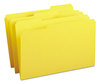 A Picture of product SMD-17943 Smead™ Colored File Folders 1/3-Cut Tabs: Assorted, Legal Size, 0.75" Expansion, Yellow, 100/Box