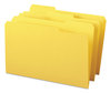 A Picture of product SMD-17943 Smead™ Colored File Folders 1/3-Cut Tabs: Assorted, Legal Size, 0.75" Expansion, Yellow, 100/Box