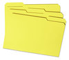 A Picture of product SMD-17943 Smead™ Colored File Folders 1/3-Cut Tabs: Assorted, Legal Size, 0.75" Expansion, Yellow, 100/Box