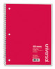 A Picture of product UNV-66500 Universal® Wirebound Notebook 5-Subject, Medium/College Rule, Black Cover, (200) 11 x 8.5 Sheets