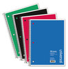 A Picture of product UNV-66400 Universal® Wirebound Notebook 3-Subject, Medium/College Rule, Black Cover, (120) 11 x 8.5 Sheets