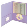 A Picture of product SMD-87865 Smead™ Two-Pocket Folders Folder, Textured Paper, 100-Sheet Capacity, 11 x 8.5, Lavender, 25/Box