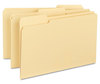 A Picture of product SMD-15339 Smead™ 100% Recycled Manila Top Tab File Folders 1/3-Cut Tabs: Assorted, Legal Size, 0.75" Expansion, 100/Box