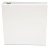 A Picture of product UNV-20982 Universal® Economy Round Ring View Binder 3 Rings, 2" Capacity, 11 x 8.5, White, 6/Pack