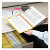 A Picture of product SMD-14098 Smead™ Eight-Section Colored Pressboard Top Tab Classification Folders with SafeSHIELD® Coated Fasteners Eight 3 Dividers, Letter Size, Yellow, 10/Box