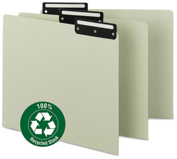 Smead™ Recycled Blank Top Tab File Guides 1/3-Cut 8.5 x 11, Green, 50/Box