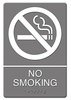 A Picture of product USS-4813 Headline® Sign ADA Sign,  No Smoking Symbol w/Tactile Graphic, Molded Plastic, 6 x 9, Gray