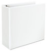 A Picture of product UNV-30754 Universal® Deluxe Easy-to-Open D-Ring View Binder 3 Rings, 4" Capacity, 11 x 8.5, White