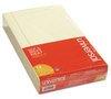 A Picture of product UNV-50000 Universal® Glue Top Pads Wide/Legal Rule, 50 Canary-Yellow 8.5 x 14 Sheets, Dozen