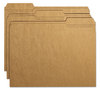 A Picture of product SMD-10734 Smead™ Heavyweight Kraft File Folder 1/3-Cut Tabs: Assorted, Letter Size, 0.75" Expansion, 11-pt Brown, 100/Box