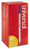 A Picture of product UNV-15614 Universal™ Ballpoint Stick Pen Value Pack, Medium 1 mm, Blue Ink, Gray/Blue Barrel, 60/Pack