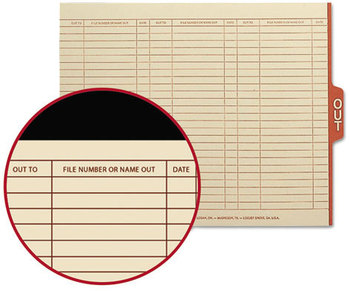 Smead™ Manila Out Guides with Printed Form 1/5-Cut End Tab, 8.5 x 11, 100/Box