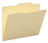 A Picture of product SMD-10376 Smead™ Reinforced Guide Height File Folders 2/5-Cut Tabs: Right of Center Position, Letter Size, 0.75" Expansion, Manila, 100/Box