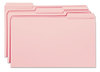 A Picture of product SMD-17634 Smead™ Reinforced Top Tab Colored File Folders 1/3-Cut Tabs: Assorted, Legal Size, 0.75" Expansion, Pink, 100/Box