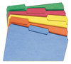 A Picture of product SMD-11993 Smead™ Reinforced Top Tab Colored File Folders 1/3-Cut Tabs: Assorted, Letter Size, 0.75" Expansion, Colors, 100/Box