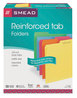 A Picture of product SMD-11993 Smead™ Reinforced Top Tab Colored File Folders 1/3-Cut Tabs: Assorted, Letter Size, 0.75" Expansion, Colors, 100/Box