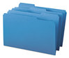 A Picture of product SMD-17043 Smead™ Colored File Folders 1/3-Cut Tabs: Assorted, Legal Size, 0.75" Expansion, Blue, 100/Box