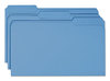 A Picture of product SMD-17043 Smead™ Colored File Folders 1/3-Cut Tabs: Assorted, Legal Size, 0.75" Expansion, Blue, 100/Box