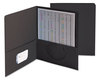 A Picture of product SMD-87853 Smead™ Two-Pocket Folders Folder, Textured Paper, 100-Sheet Capacity, 11 x 8.5, Black, 25/Box