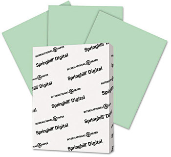 Springhill® Digital Vellum Bristol Color Cover,  67 lb, 8 1/2 x 11, Green, 250 Sheets/Pack