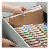 A Picture of product SMD-14837 Smead™ Top Tab Fastener Folders 1/3-Cut Tabs: Assorted, 0.75" Expansion, 2 Fasteners, Letter Size, Kraft Exterior, 50/Box