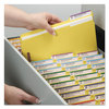 A Picture of product SMD-12942 Smead™ WaterShed® CutLess® Reinforced Top Tab Fastener Folders 0.75" Expansion, 2 Fasteners, Letter Size, Yellow Exterior, 50/Box