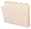 A Picture of product SMD-11777 Smead™ Indexed File Folder Sets 1/5-Cut Prelabeled Tabs: A to Z, Letter Size, 0.75" Expansion, Manila, 25/Set