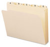 A Picture of product SMD-11777 Smead™ Indexed File Folder Sets 1/5-Cut Prelabeled Tabs: A to Z, Letter Size, 0.75" Expansion, Manila, 25/Set