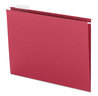 A Picture of product SMD-64067 Smead™ Colored Hanging File Folders with 1/5 Cut Tabs Letter Size, 1/5-Cut Red, 25/Box