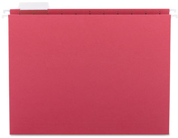 Smead™ Colored Hanging File Folders with 1/5 Cut Tabs Letter Size, 1/5-Cut Red, 25/Box