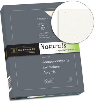 Southworth® Naturals Paper,  Tortilla, 8 1/2 x 11, 32 lb, 100/Ream