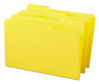 A Picture of product SMD-17934 Smead™ Reinforced Top Tab Colored File Folders 1/3-Cut Tabs: Assorted, Legal Size, 0.75" Expansion, Yellow, 100/Box