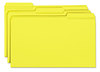 A Picture of product SMD-17934 Smead™ Reinforced Top Tab Colored File Folders 1/3-Cut Tabs: Assorted, Legal Size, 0.75" Expansion, Yellow, 100/Box