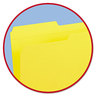 A Picture of product SMD-17934 Smead™ Reinforced Top Tab Colored File Folders 1/3-Cut Tabs: Assorted, Legal Size, 0.75" Expansion, Yellow, 100/Box