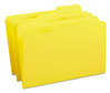 A Picture of product SMD-17934 Smead™ Reinforced Top Tab Colored File Folders 1/3-Cut Tabs: Assorted, Legal Size, 0.75" Expansion, Yellow, 100/Box