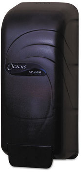 San Jamar® Oceans™ Universal Liquid Soap Dispenser,  4 1/2 x 4 3/8 x 10 1/2, 800mL, Black