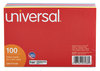 A Picture of product UNV-47236 Universal® Recycled Index Strong 2 Pt. Stock Cards Ruled, 4 x 6, Assorted, 100/Pack