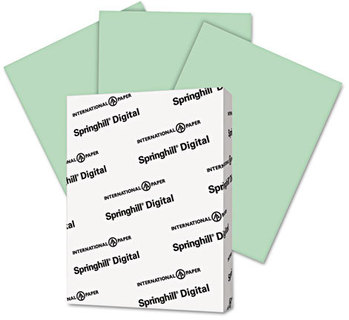 Springhill® Digital Index Color Card Stock,  90 lb, 8 1/2 x 11, Green, 250 Sheets/Pack
